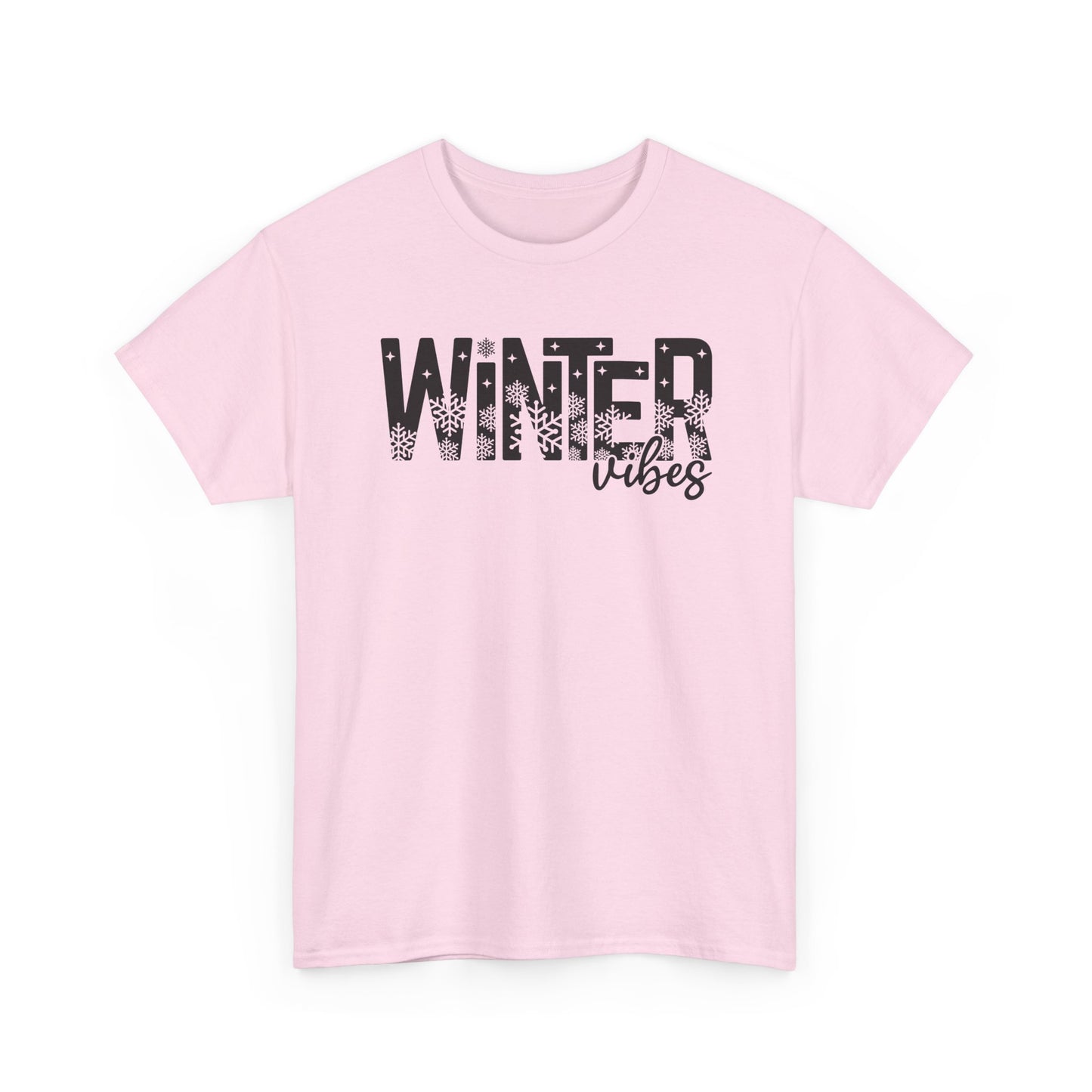 Winter Vibes T-Shirt Snowflake Winter Graphic Tee Cozy Holiday Shirt Christmas Season Shirt Cute Winter Aesthetic Tee for Women