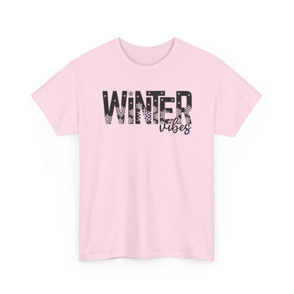 Winter Vibes T-Shirt Snowflake Winter Graphic Tee Cozy Holiday Shirt Christmas Season Shirt Cute Winter Aesthetic Tee for Women
