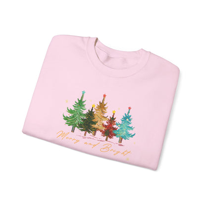 Cozy Christmas Trees Sweatshirt, Holiday Apparel, Warm Sweater Gift, Nature Lover Top, Christmas and Winter Essential, Christmas  day Gift