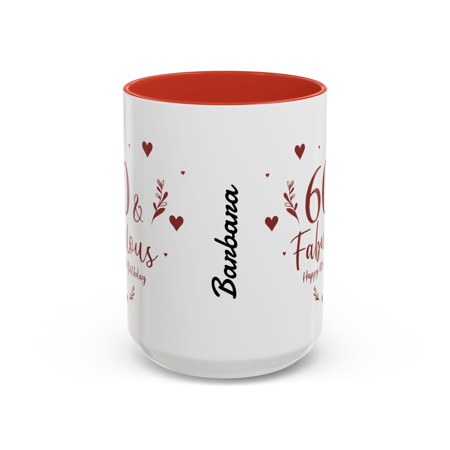 Personalized 60th Birthday Coffee Mug 60 & Fabulous, Birthday Gift, Custom Mug, Fun Coffee Cup, Celebration Drinkware, Personalized Present