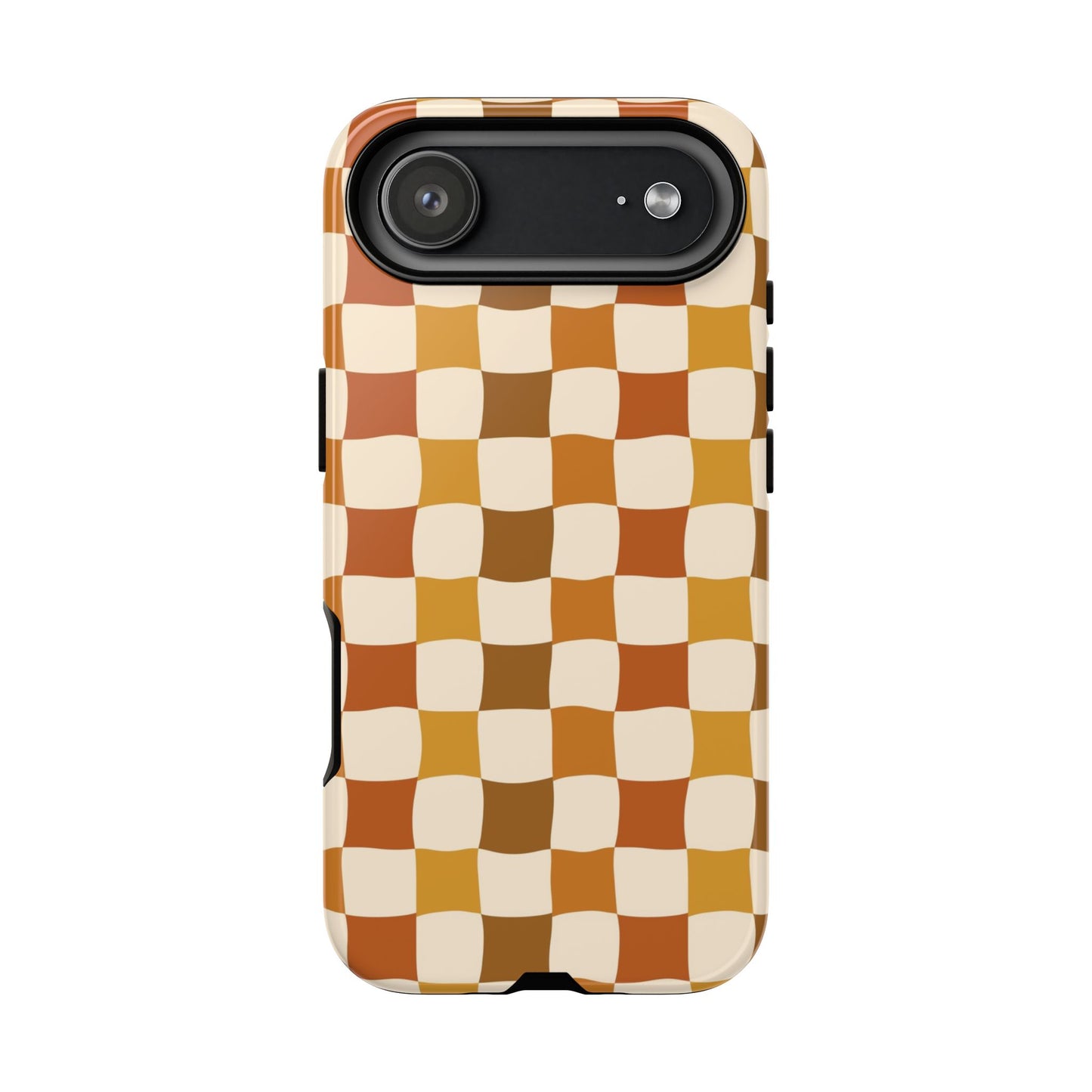 Boho Checked Phone Case, Checkerboard Design, Durable Protection, Phone Cover, Phone case For iPhone and Samsung, Trendy Phone Cover