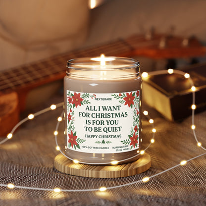 Christmas Scented Soy Candle, Funny Christmas Candle, Holiday Gift, Cozy Home Decor, Eco-Friendly Candle, Seasonal Fragrance