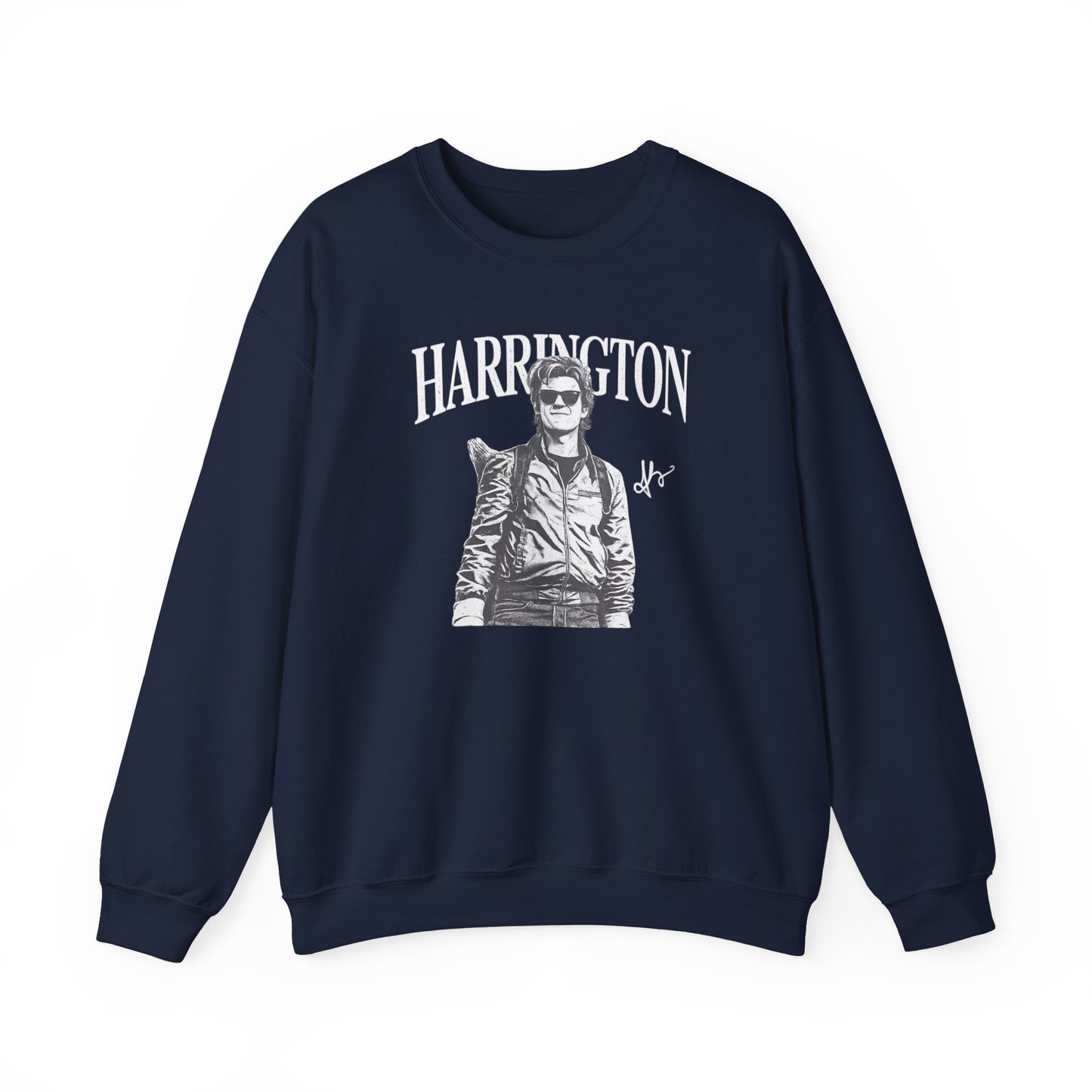 Harrington Portrait Crewneck Sweatshirt | Vintage Photo Graphic Pullover | Aesthetic Unisex Sweatshirt, Retro Streetwear Gift