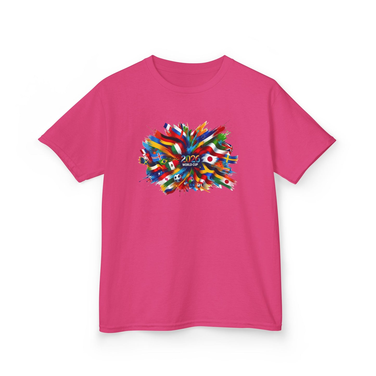 Colorful Paint Splash Kids T-Shirt | 2026 USA Soccer Tee for Kids | Abstract Art Graphic Shirt | Fun Youth Fan Gift, Football Lover Gift