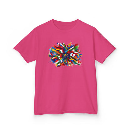 Colorful Paint Splash Kids T-Shirt | 2026 USA Soccer Tee for Kids | Abstract Art Graphic Shirt | Fun Youth Fan Gift, Football Lover Gift