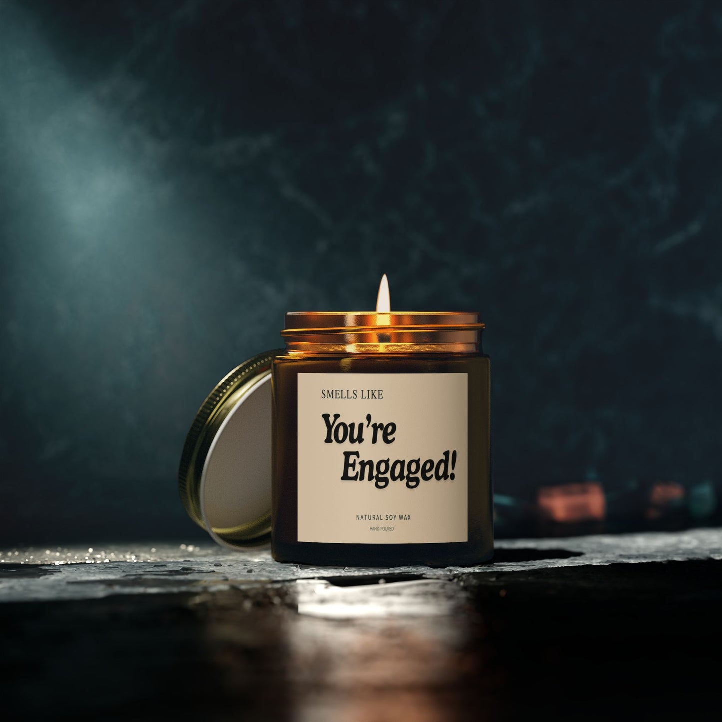 Engagement Scented Candle, You're Engaged Gift, Wedding Celebration, Romantic Home Decor, Natural Soy Wax, Candle for Couples