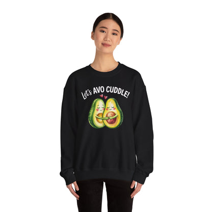 Let's Avo Cuddle Sweatshirt | Cute Avocado Crewneck for Couples | Cozy Matching Gift | Anniversary Gift | Cute Date Night Sweater