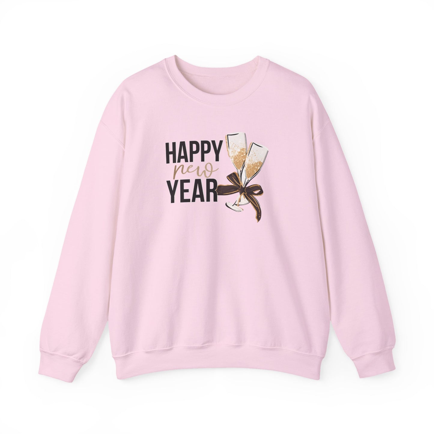 Happy New Year Sweatshirt | Champagne Toast Crewneck | New Year's Eve Party Shirt | Festive Winter Sweater | Cozy NYE Gift for Women Men