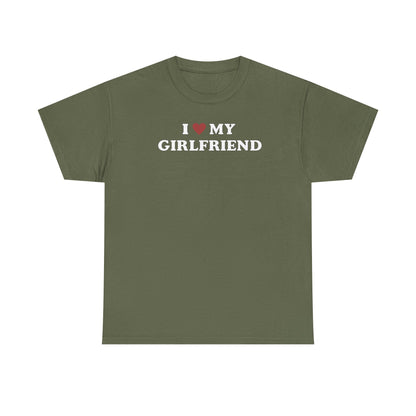 I Love My Girlfriend T-Shirt, I Heart My Girlfriend Shirt, Valentine's Day Tee Shirt, Valentine Gift, Boyfriend Shirt For Him, Her, Unisex