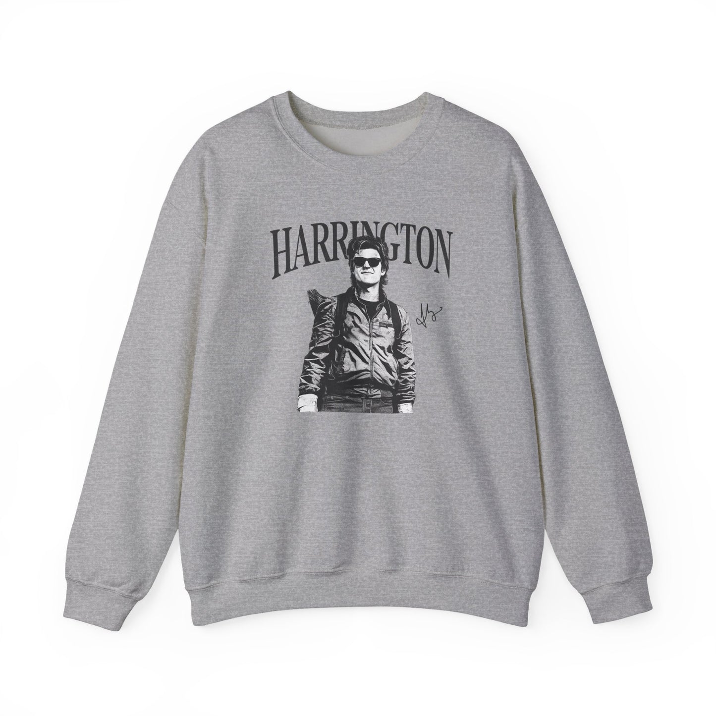 Harrington Portrait Crewneck Sweatshirt | Vintage Photo Graphic Pullover | Aesthetic Unisex Sweatshirt, Retro Streetwear Gift