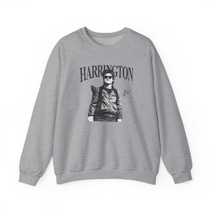 Harrington Portrait Crewneck Sweatshirt | Vintage Photo Graphic Pullover | Aesthetic Unisex Sweatshirt, Retro Streetwear Gift
