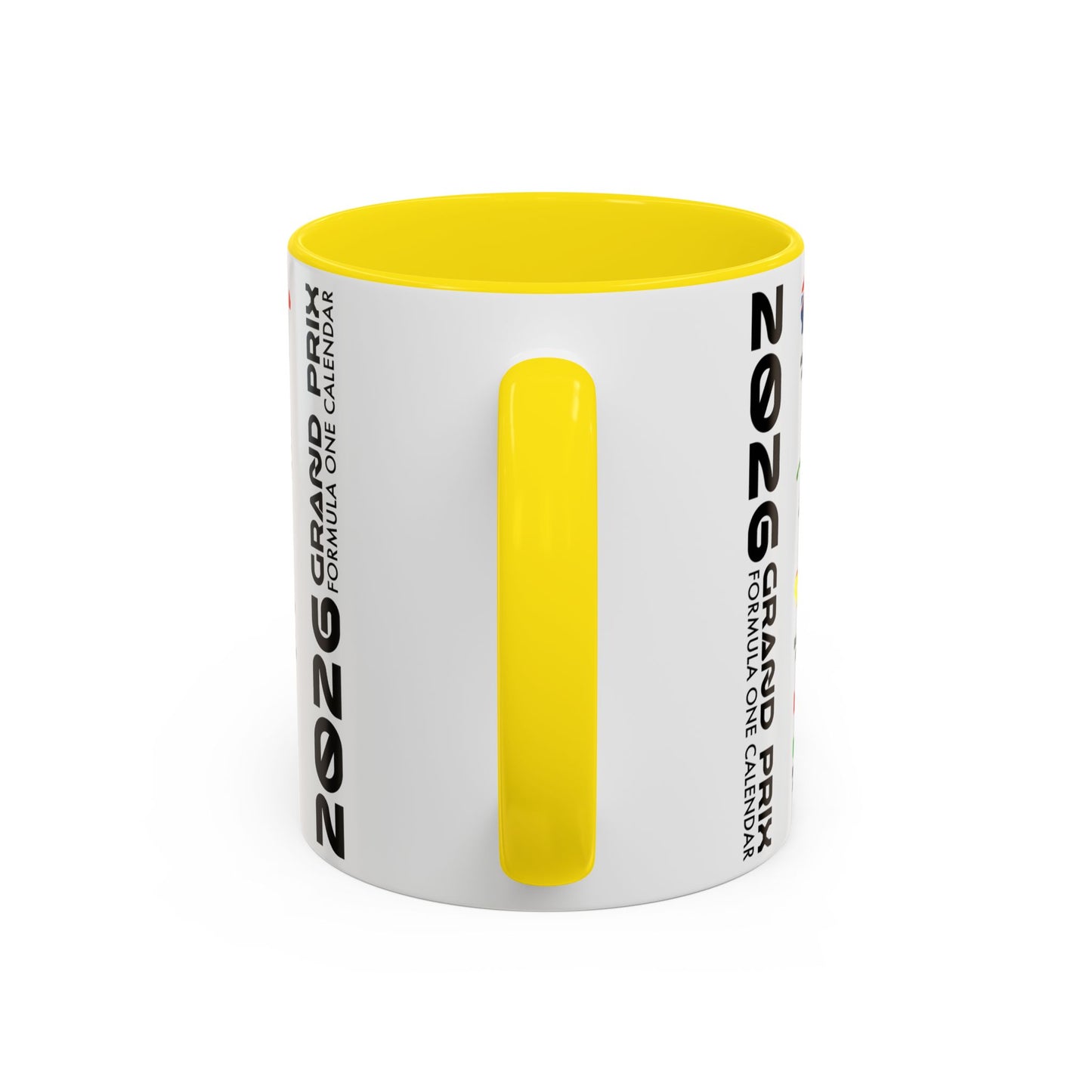 2026 Grand Prix Calendar Mug, Formula 1 Accent Coffee Mug, F1 Circuit Icons Cup, Motorsport Fan Gift, Racing Calendar Ceramic Mug