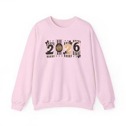 2026 New Year Sweatshirt, Black & Gold New Years Crewneck, Happy New Year 2026 Shirt, Retro Party Sweatshirt, Womens New Year Gift