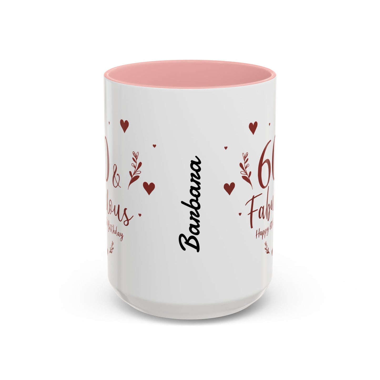 Personalized 60th Birthday Coffee Mug 60 & Fabulous, Birthday Gift, Custom Mug, Fun Coffee Cup, Celebration Drinkware, Personalized Present