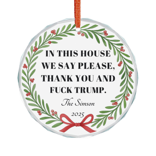 Custom Anti Trump Ornament, Personalized Christmas Ornament, Funny Liberal Gifts, Anti Trump Christmas Gift, Anti Maga Anti Fascism Ornament