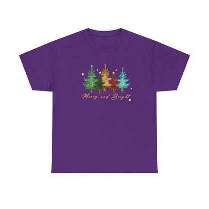 Merry and Bright Trees, Women's Christmas Shirt, Womans Holiday Shirt,Christmas Gift,Chic Winter Shirt,Cute Holiday Tee,Christmas Tree Shirt