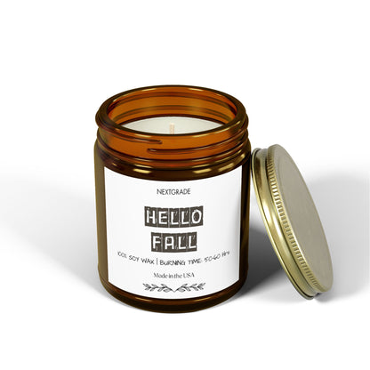 Hello Fall Scented Candle, Gift For Friend, Warm & Cozy Autumn Aroma, Perfect for Home Décor, Gifts, Celebrations, Relaxation