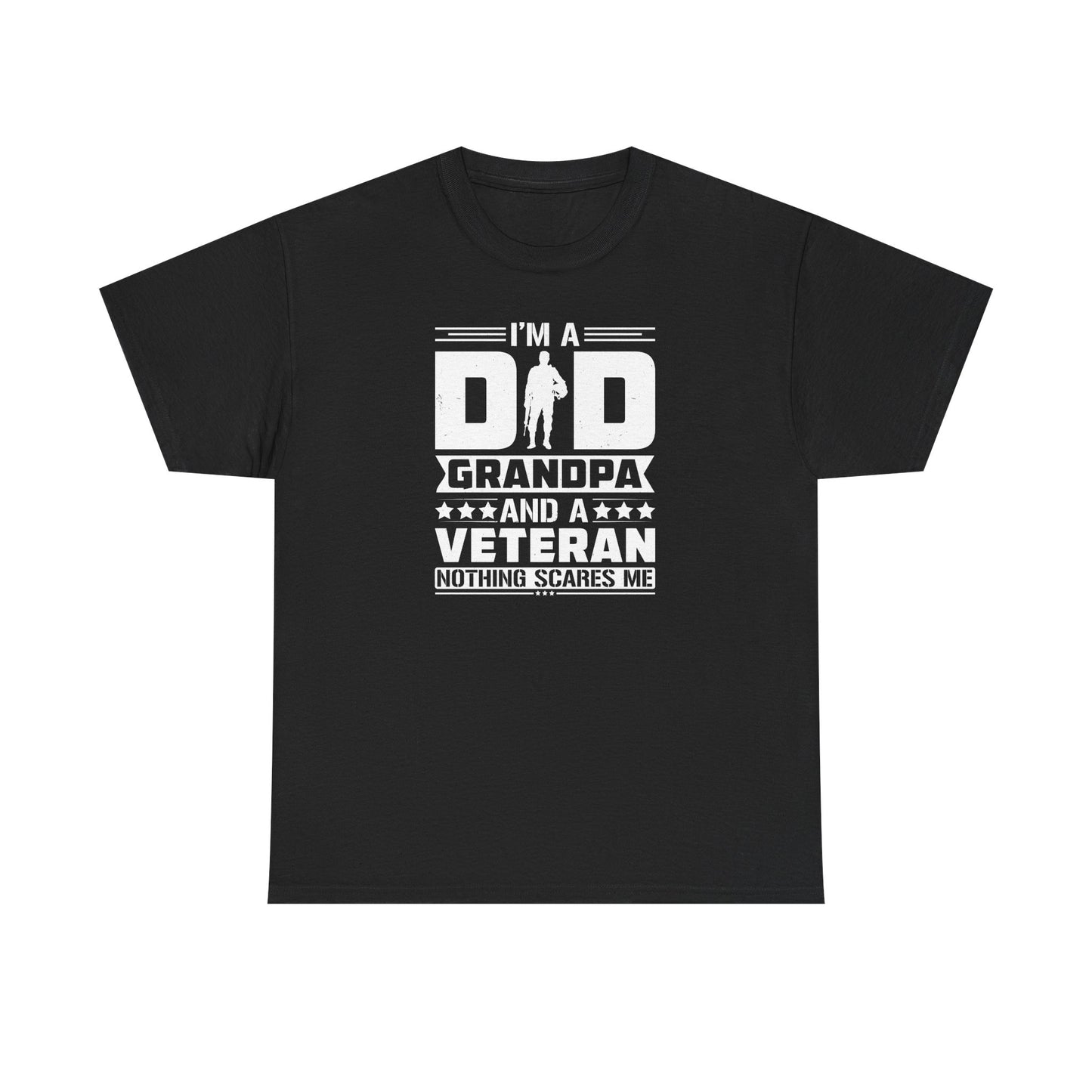 Funny Veteran Grandpa Cotton T-Shirt, Perfect Gift for Father's Day, Military Families, Memorial Day, Patriotic Shirt, Military Pride