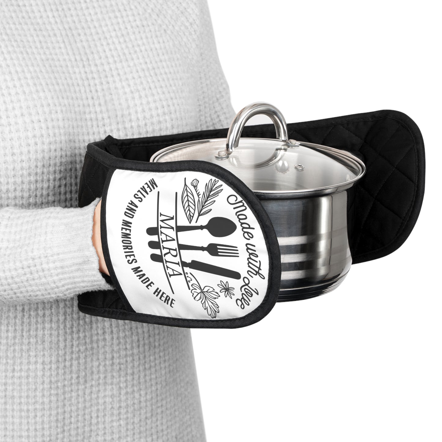 Kitchen Utensil Oven Mitts, Heat-Resistant Cooking Mitts, Slip-Resistant, Vintage Kitchen Gift