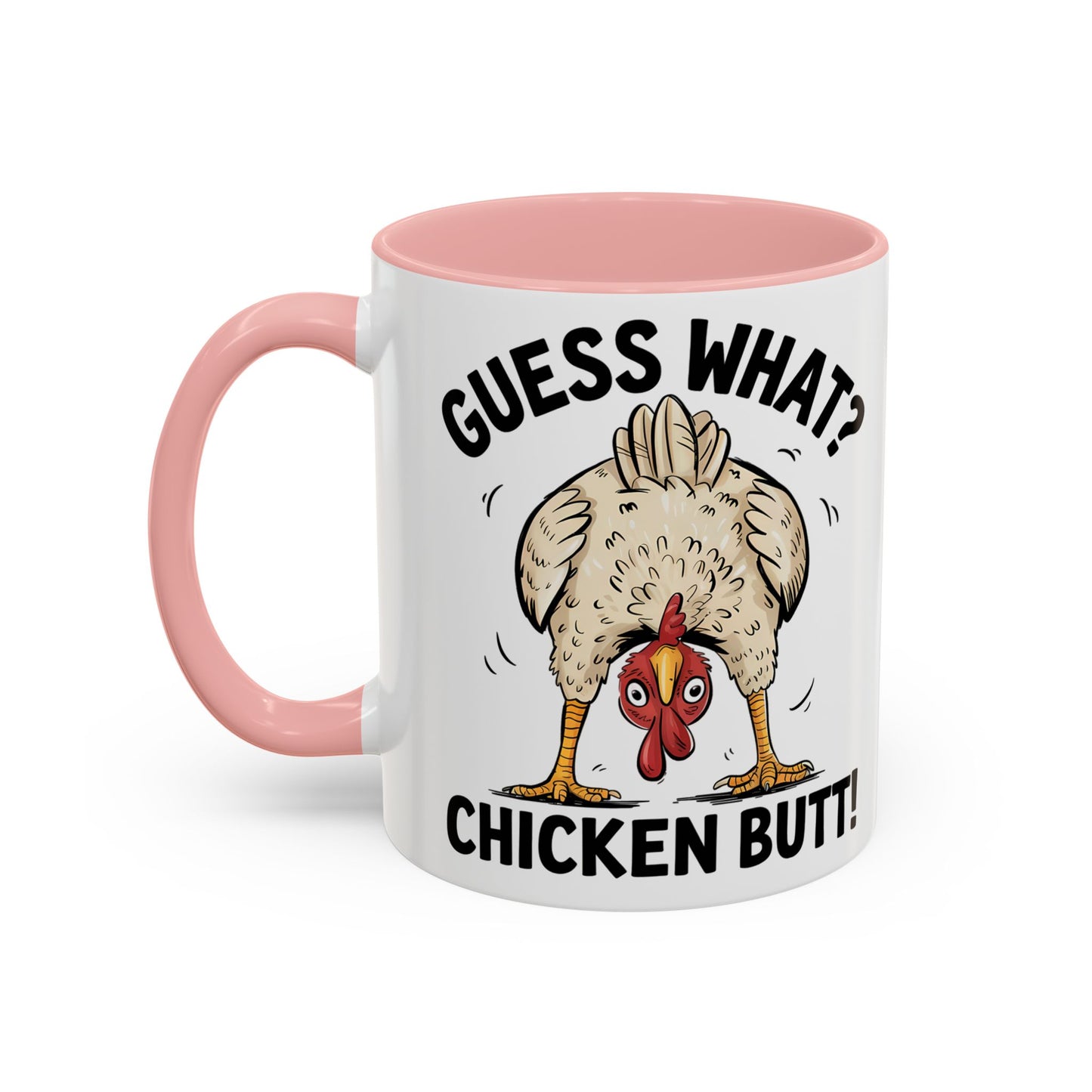 Funny Chicken Mug, Guess What? Chicken Butt! Coffee Mug, Farm Humor Mug, Rooster Joke Cup, Gift for Chicken Lovers, Gag Gift Mug