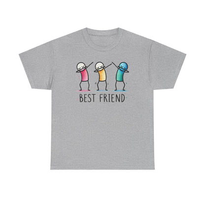 Best Friend Shirt, Cute Dabbing Stick Tee, Matching Bestie T-Shirt, Friends Graphic Tee, Gift for Women Teens, Best Friends Crewneck Tee