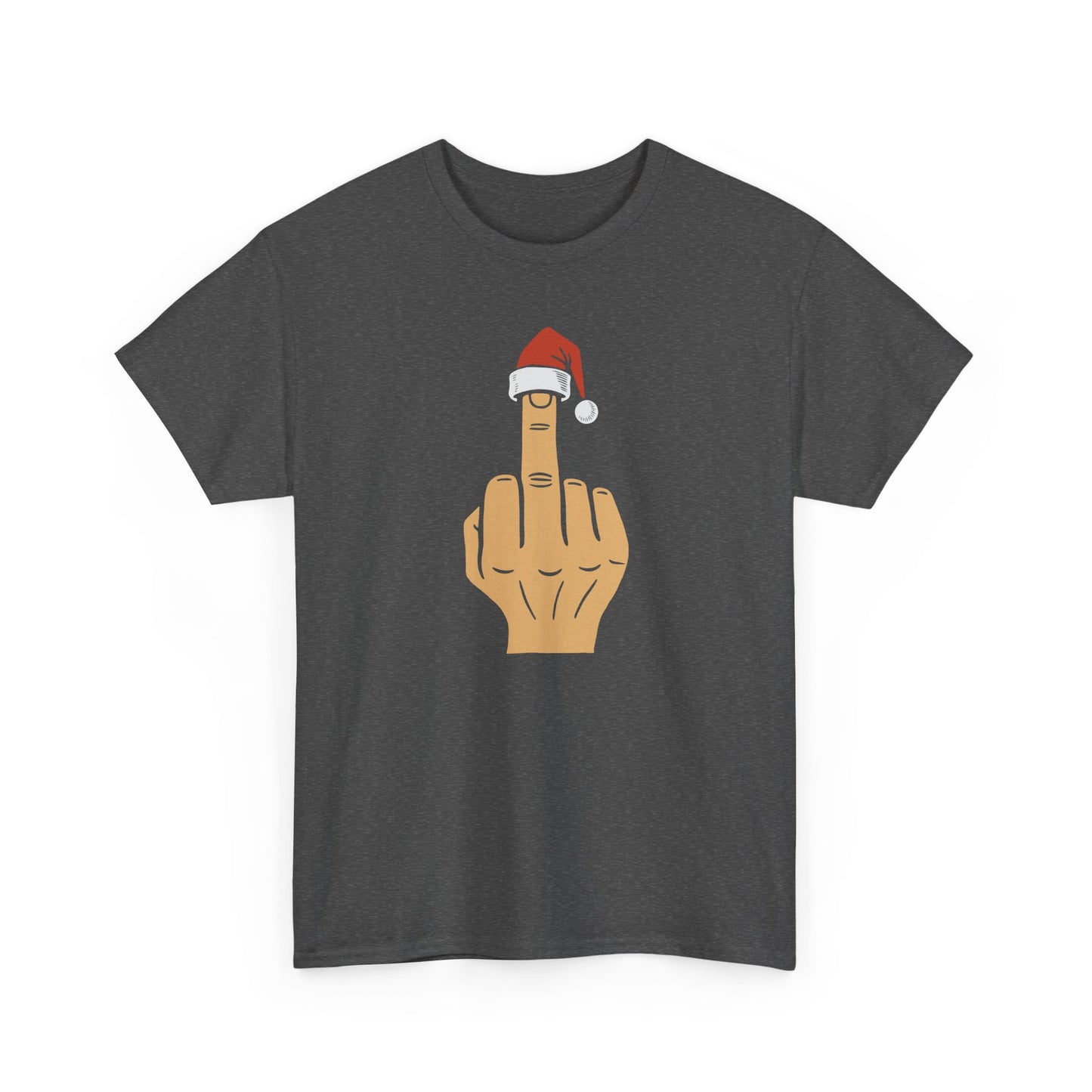 Santa Middle Finger Tee | Funny Offensive Christmas Shirt | Naughty Christmas Shirt | Funny Holiday TShirt for Adults | Sarcastic Santa Gift