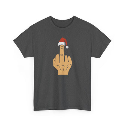 Santa Middle Finger Tee | Funny Offensive Christmas Shirt | Naughty Christmas Shirt | Funny Holiday TShirt for Adults | Sarcastic Santa Gift