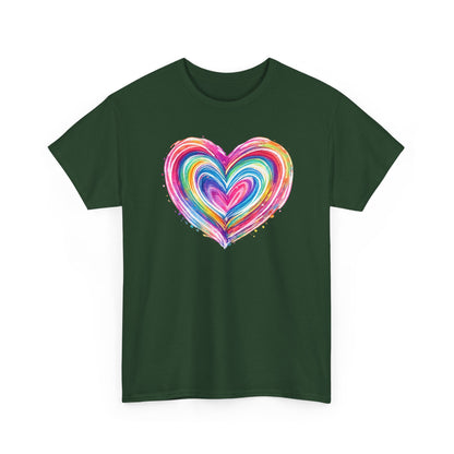 Comfort Colors Cute Heart Shirt, Brushstroke Heart Shirt, Anniversary Gift, Womens Love Shirt, Valentines Day Shirt, Coquette Valentine Tee