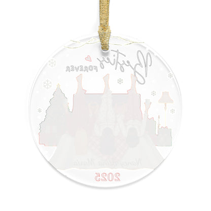 Besties Forever Girls Christmas Ornament, Personalized 2025 Acrylic Ornament, Custom Best Friends Gift, Holiday Pajama Party Decor