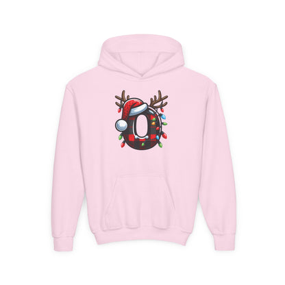 Personalized Festive Reindeer Hoodie for Kids, Christmas Sweatshirt hoodie, Holiday Gift, Cozy Winter Attire, Personalized Youth Hoody