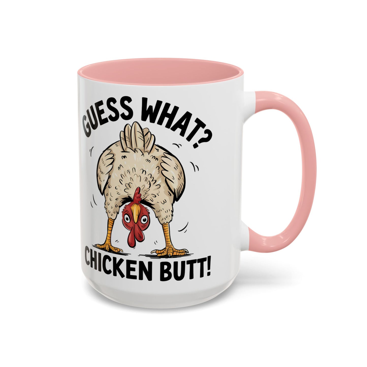 Funny Chicken Mug, Guess What? Chicken Butt! Coffee Mug, Farm Humor Mug, Rooster Joke Cup, Gift for Chicken Lovers, Gag Gift Mug