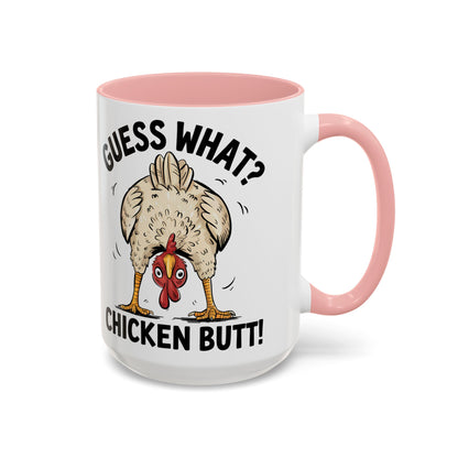 Funny Chicken Mug, Guess What? Chicken Butt! Coffee Mug, Farm Humor Mug, Rooster Joke Cup, Gift for Chicken Lovers, Gag Gift Mug