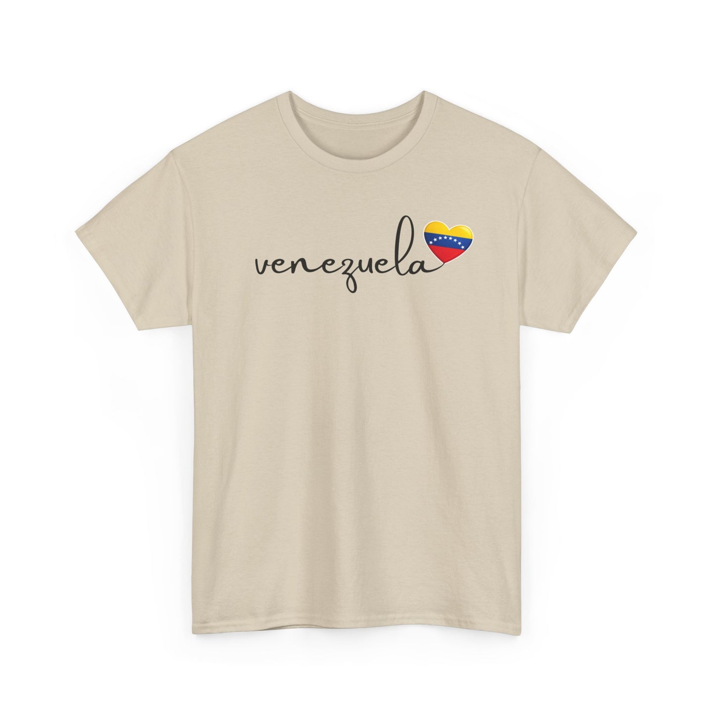 Venezuela Sweatshirt with Heart Flag | Minimalist Country Pride Crewneck | Travel Gift for Her, South America Apparel