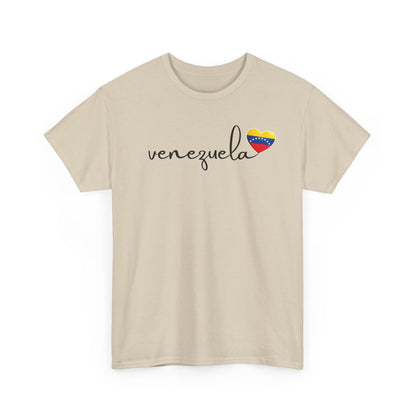 Venezuela Sweatshirt with Heart Flag | Minimalist Country Pride Crewneck | Travel Gift for Her, South America Apparel