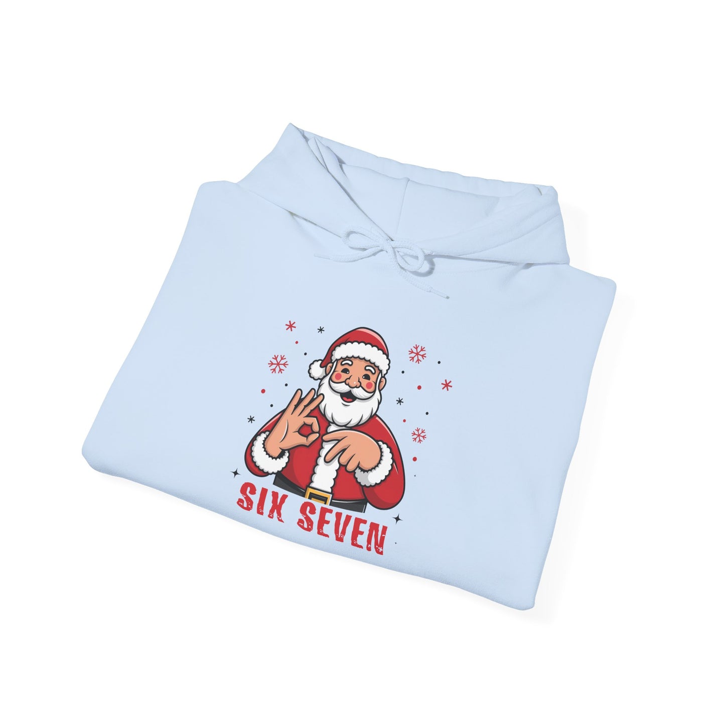 Six Seven Santa Christmas Hoodie Cozy Holiday Pullover for Men & Women | Hilarious Santa Graphic Sweatshirt | Warm Festive Gift for Friends