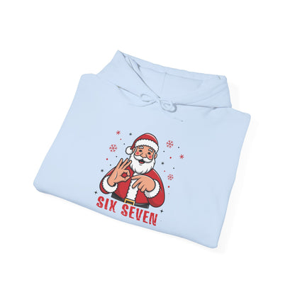 Six Seven Santa Christmas Hoodie Cozy Holiday Pullover for Men & Women | Hilarious Santa Graphic Sweatshirt | Warm Festive Gift for Friends