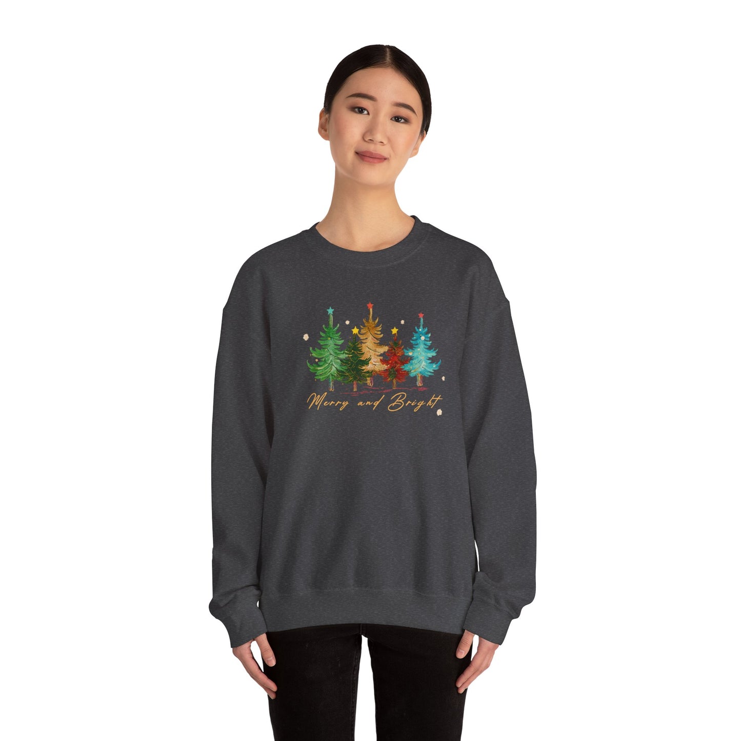 Cozy Christmas Trees Sweatshirt, Holiday Apparel, Warm Sweater Gift, Nature Lover Top, Christmas and Winter Essential, Christmas  day Gift