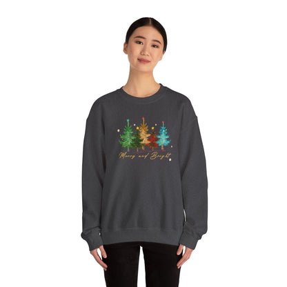 Cozy Christmas Trees Sweatshirt, Holiday Apparel, Warm Sweater Gift, Nature Lover Top, Christmas and Winter Essential, Christmas  day Gift