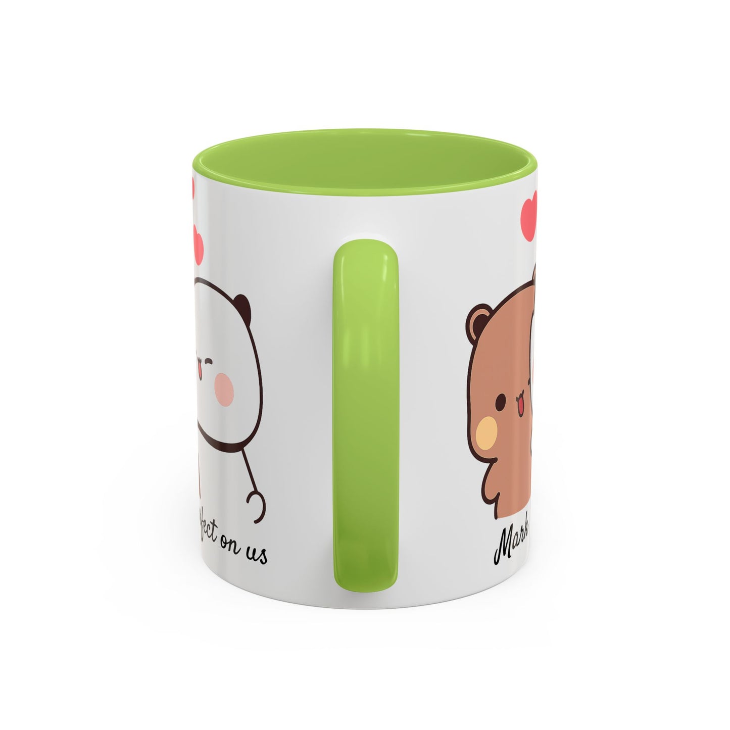 Personalized Dudu Bubu Mug | Cute Bear Coffee Cup | Color Handle Mug | Birthday Christmas Gift | Funny Mug for Her Him Valentine Gift