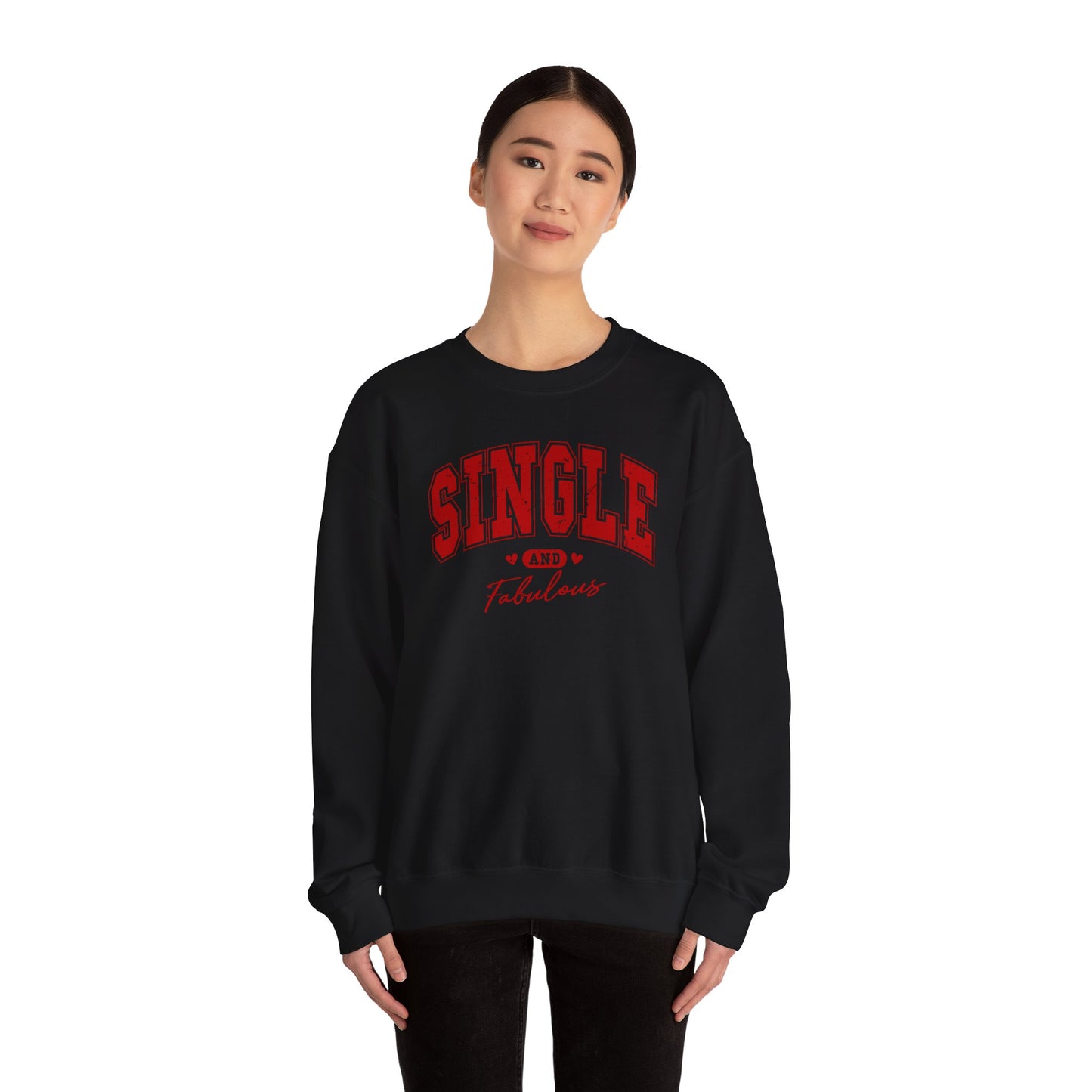 Single and Fabulous Sweatshirt, Funny Varsity Style Crewneck, Women's Casual Pullover, Bold Statement Shirt, Gift for Her