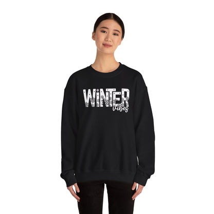 Winter Vibes Sweatshirt Snowy Aesthetic Pullover | Cute Winter Shirt for Women | Cold Weather Hoodie Alternative | Christmas Season Sweater