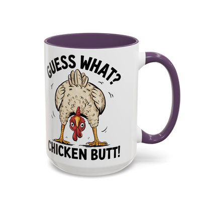 Funny Chicken Mug, Guess What? Chicken Butt! Coffee Mug, Farm Humor Mug, Rooster Joke Cup, Gift for Chicken Lovers, Gag Gift Mug