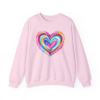 Comfort Colors Cute Heart SweatShirt, Brushstroke Heart , Valentine Gift, Womens Love Sweater, Anniversary Day , Coquette Valentine Tee