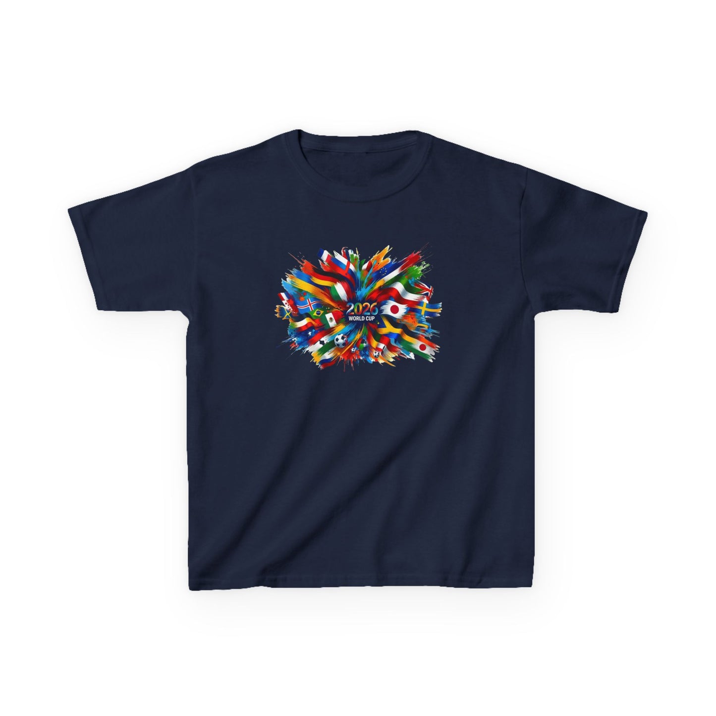 Colorful Paint Splash Kids T-Shirt | 2026 USA Soccer Tee for Kids | Abstract Art Graphic Shirt | Fun Youth Fan Gift, Football Lover Gift
