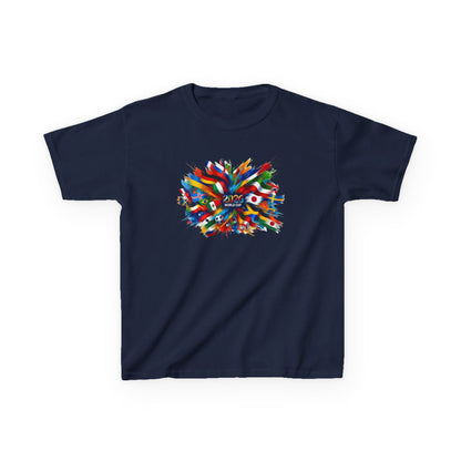 Colorful Paint Splash Kids T-Shirt | 2026 USA Soccer Tee for Kids | Abstract Art Graphic Shirt | Fun Youth Fan Gift, Football Lover Gift