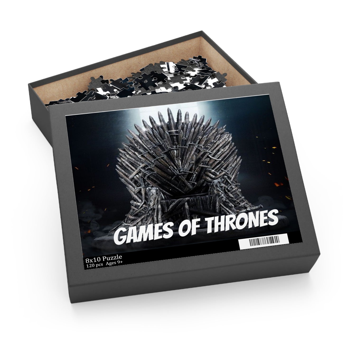 Game of Thrones Iron Throne Puzzle | 120 252 500 Piece Dark Fantasy Puzzle, Cinematic Throne Illustration, Gift for Fans & Collectors