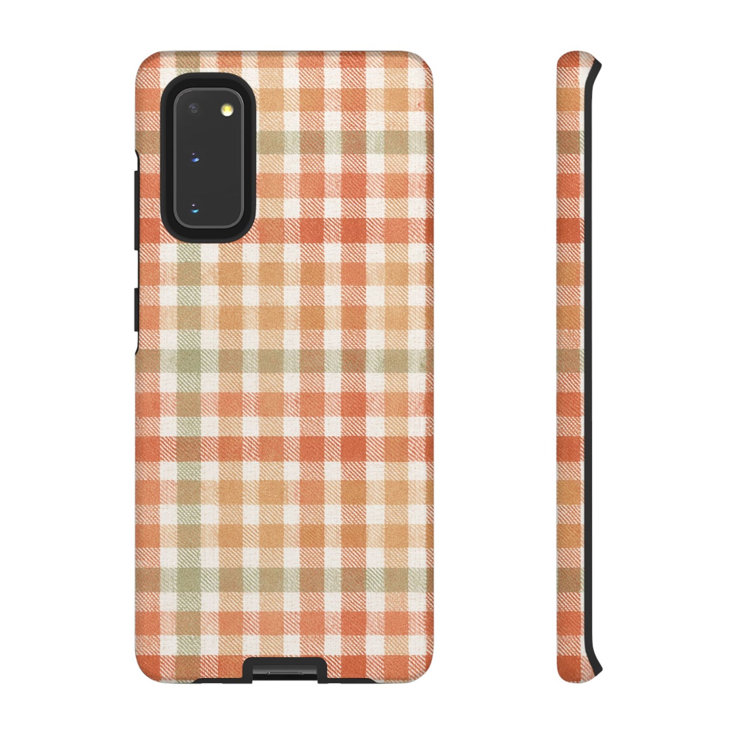 Boho Checkered Phone Case | Neutral Aesthetic Plaid Case | Retro Minimalist Check Design | iPhone Cover | Samsung Cover