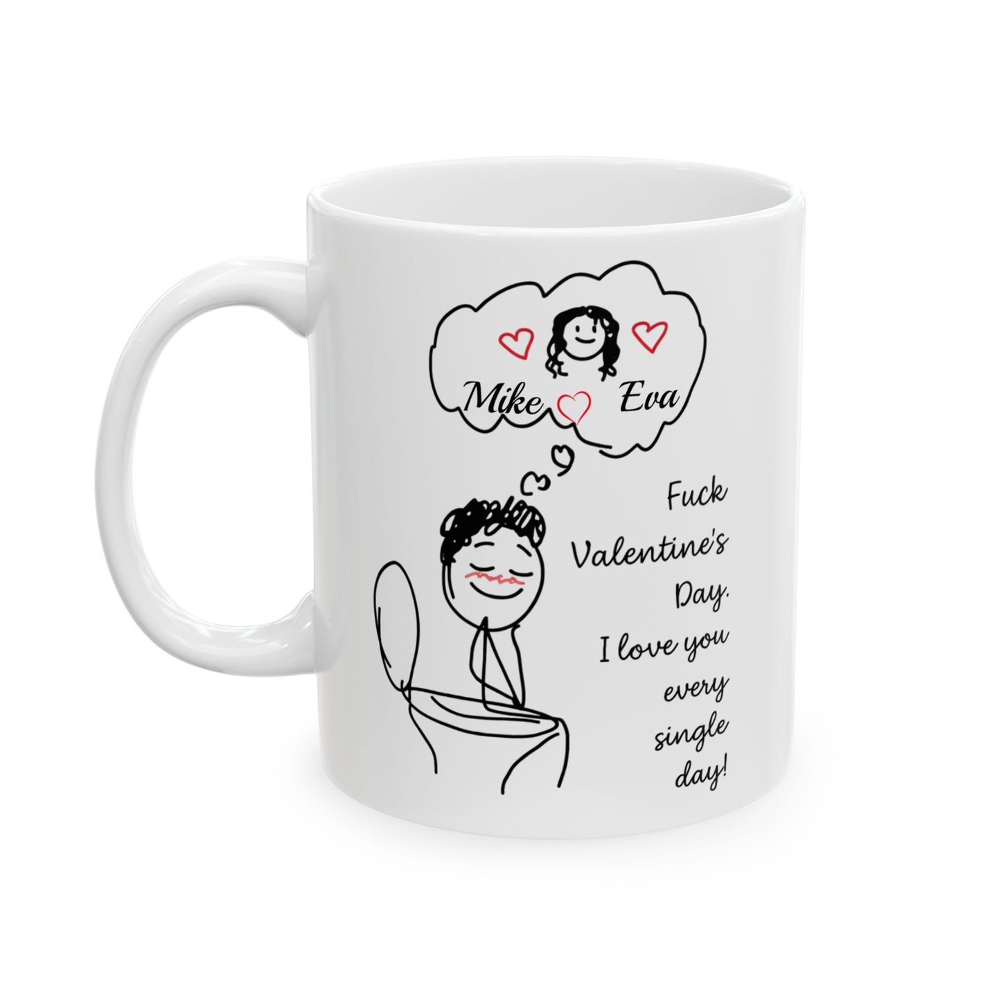 Personalized Funny Couple Mug , Name Love Cups, I Love You Every Day Gift, Valentines Day Gift for Her, Mugs For Couple, Anniversary Gift