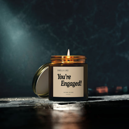 Engagement Scented Candle, You're Engaged Gift, Wedding Celebration, Romantic Home Decor, Natural Soy Wax, Candle for Couples