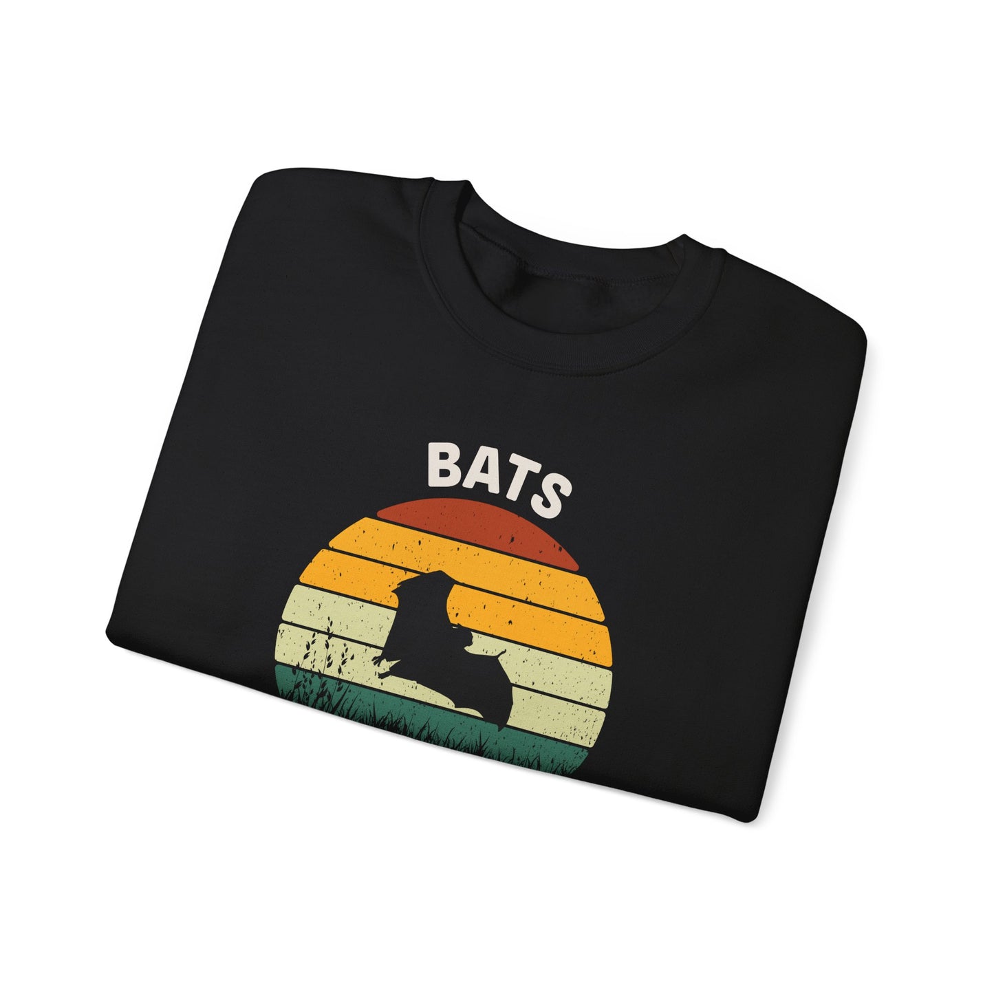 Bats Make Me Happy Sweatshirt, Cozy Graphic Pullover, Gift for Bat Lovers, Unisex Crewneck, Fun Animal Apparel, Halloween Sweatshirt